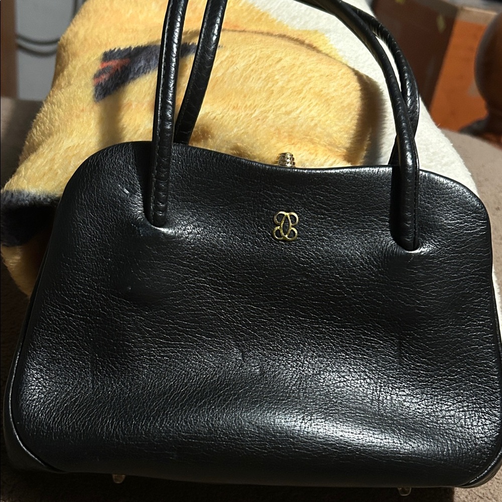 Leather clutch bag